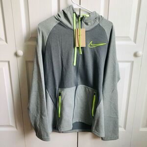 Brand New Nike Therma Fleece Full Zip Gray Hoodie Novelty For‎ Men Size Medium